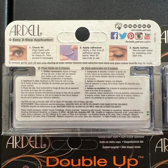 Ardell Double Up 201 Black Lashes-8 Pairs - Picture 4 of 4